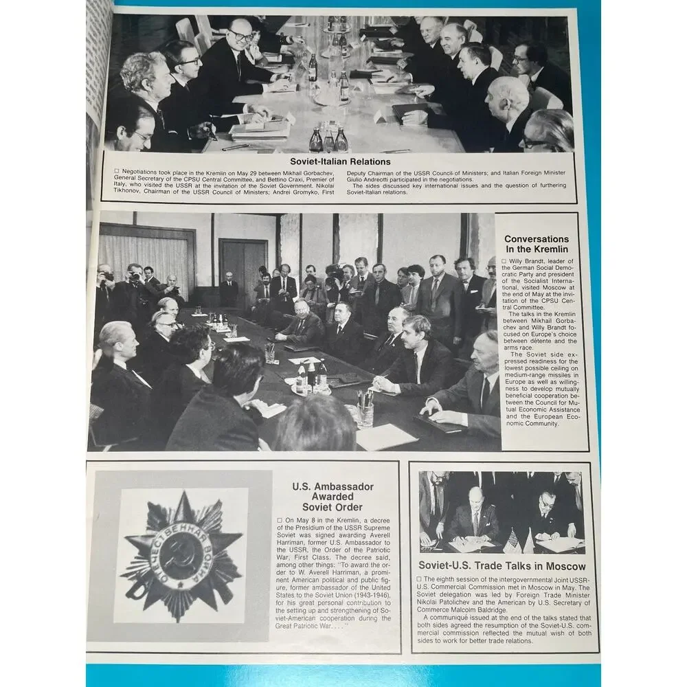 3 Vintage Soviet Life Magazines 1985-86 (Set of 3)